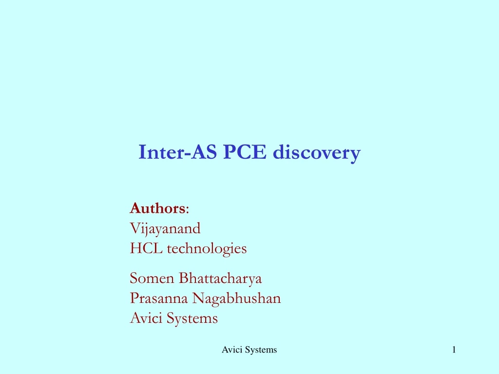 inter as pce discovery