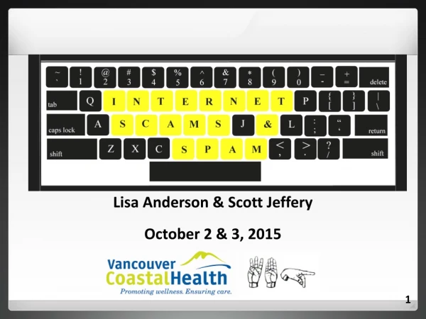 Lisa Anderson &amp; Scott Jeffery October 2 &amp; 3, 2015