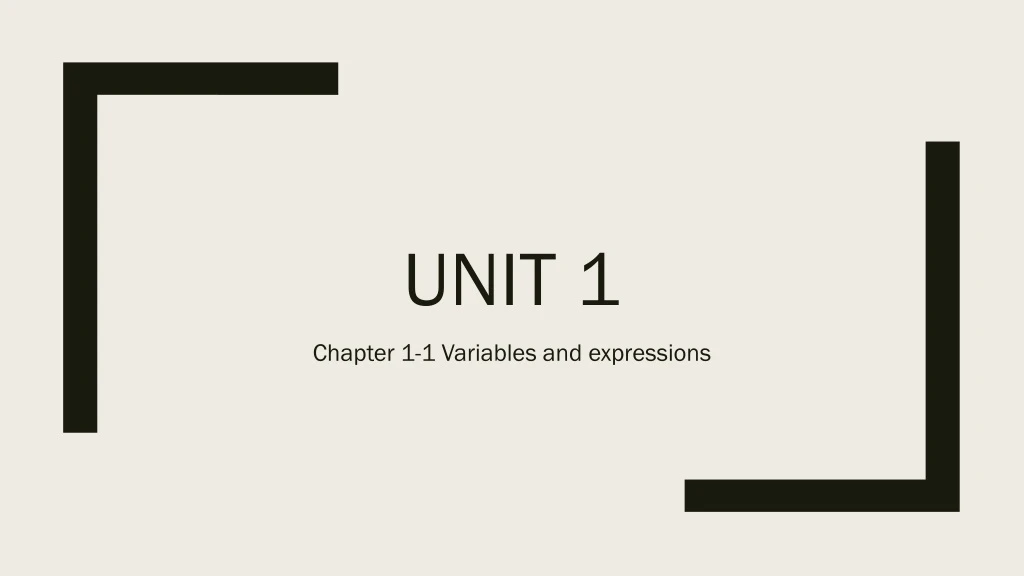 unit 1