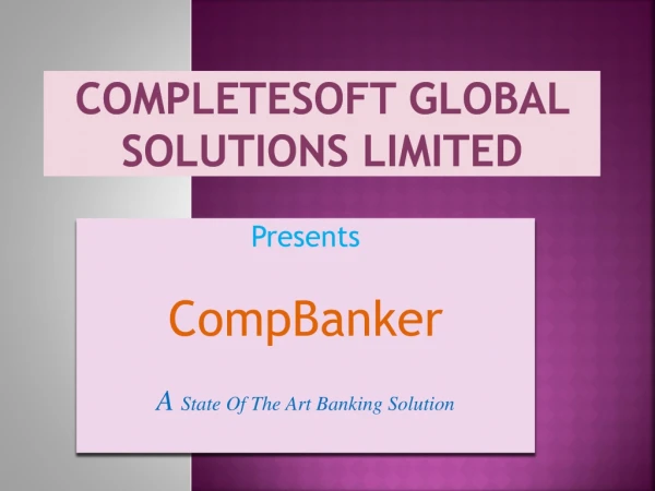 CompleteSoft GLOBAL SOLUTIONS Limited