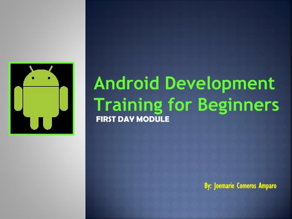 Android Development Training for Beginners