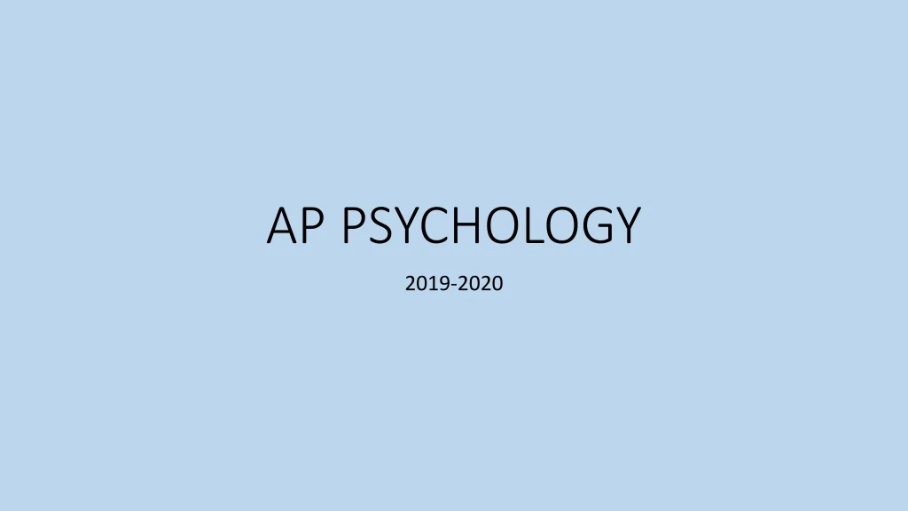 ap psychology