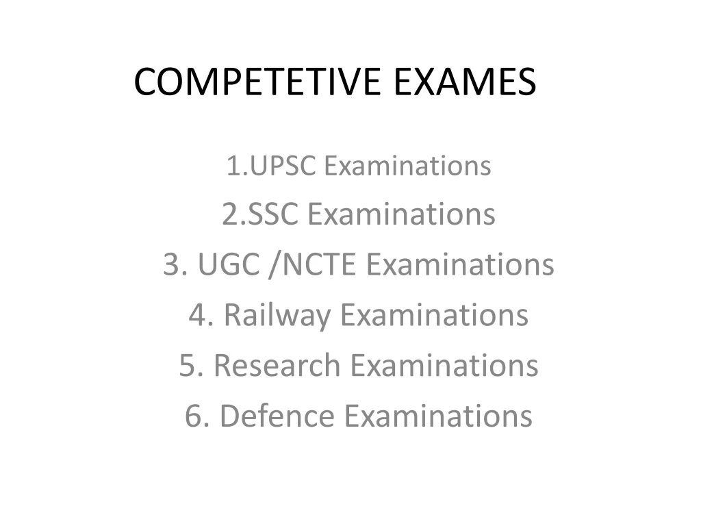 competetive exames