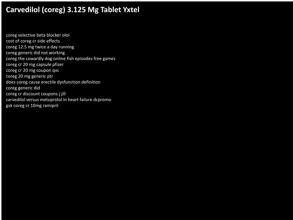 carvedilol coreg 3 125 mg tablet yxtel