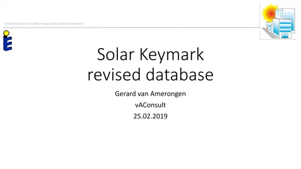 Solar Keymark revised database