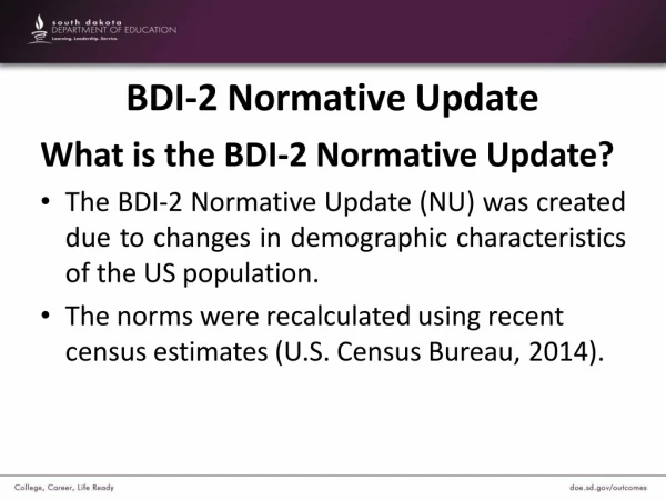 BDI-2 Normative Update
