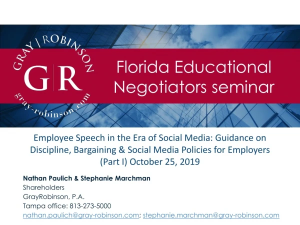 Florida Educational Negotiators seminar