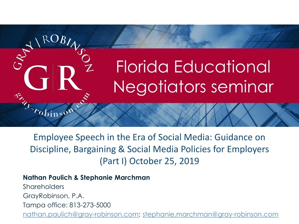 florida educational negotiators seminar