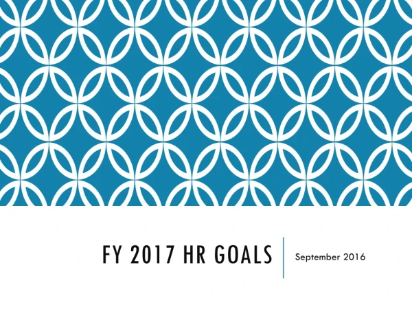 FY 2017 HR Goals