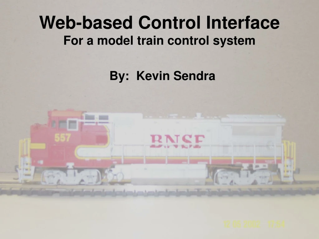 web based control interface for a model train control system