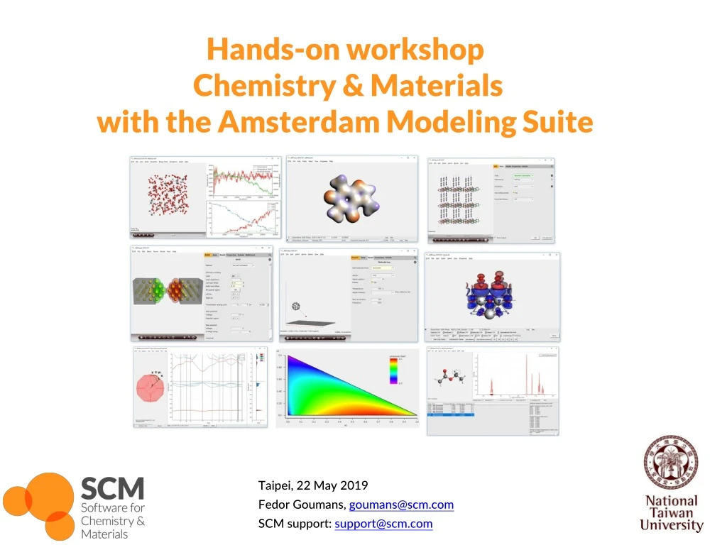 hands on workshop chemistry materials with the amsterdam modeling suite