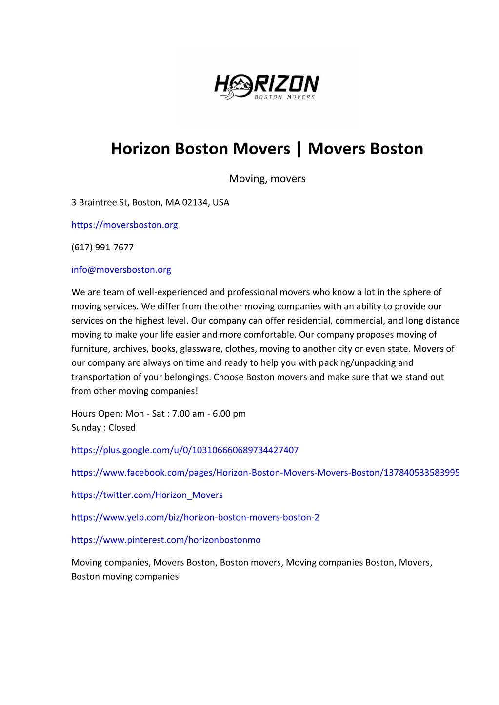 horizon boston movers movers boston
