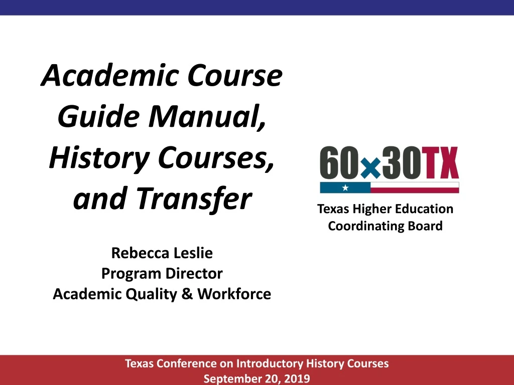 academic course guide manual history courses