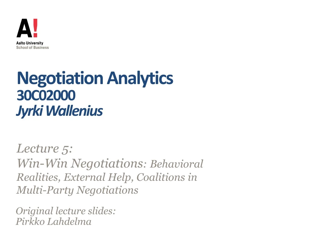 negotiation analytics 30c02000 jyrki wallenius
