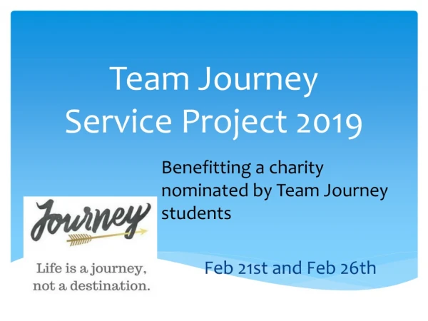 Team Journey Service Project 2019