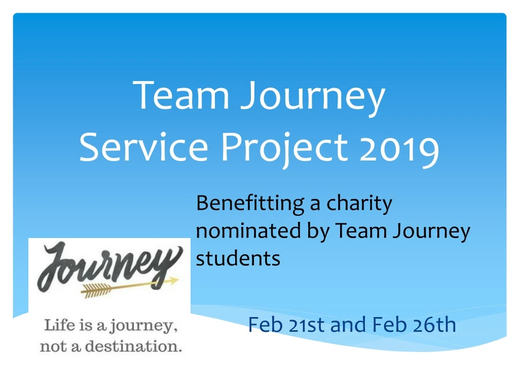team journey service project 2019