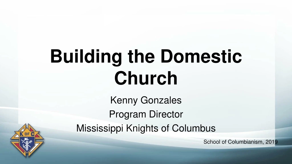 building the domestic church