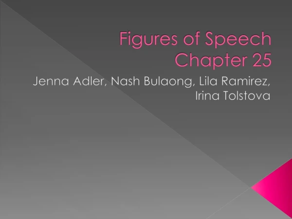 Figures of Speech Chapter 25