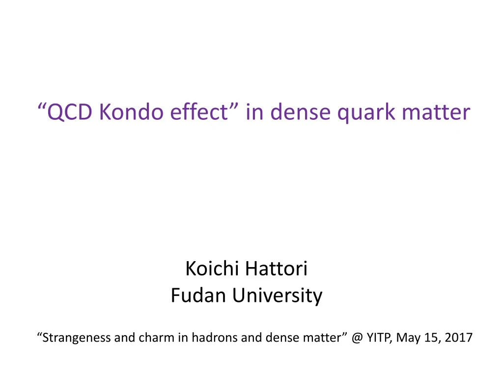 qcd kondo effect in dense quark matter