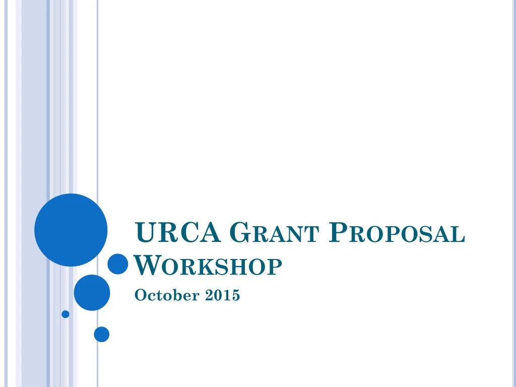 urca grant proposal workshop