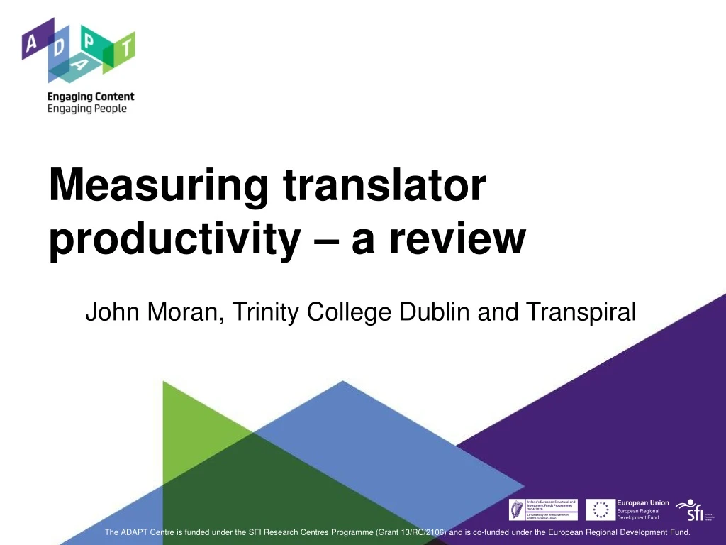 measuring translator productivity a review