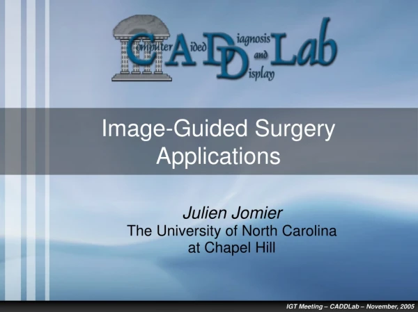 Image-Guided Surgery Applications