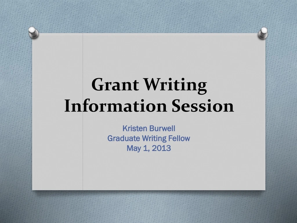 grant writing information session