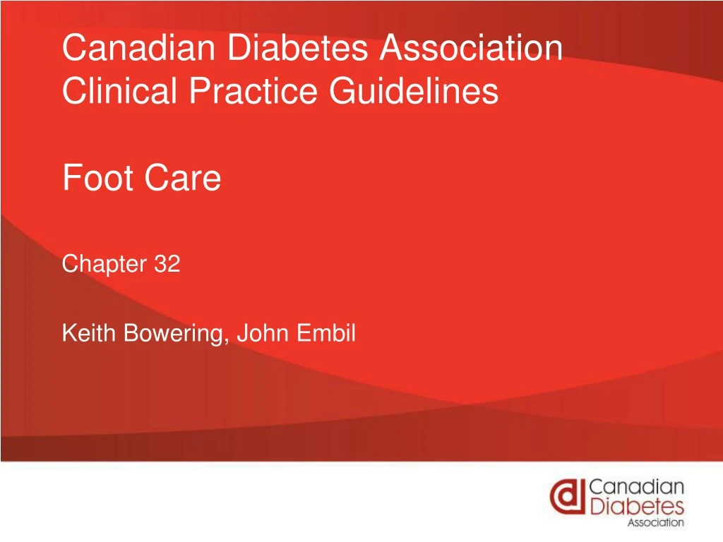 canadian diabetes association clinical practice guidelines foot care