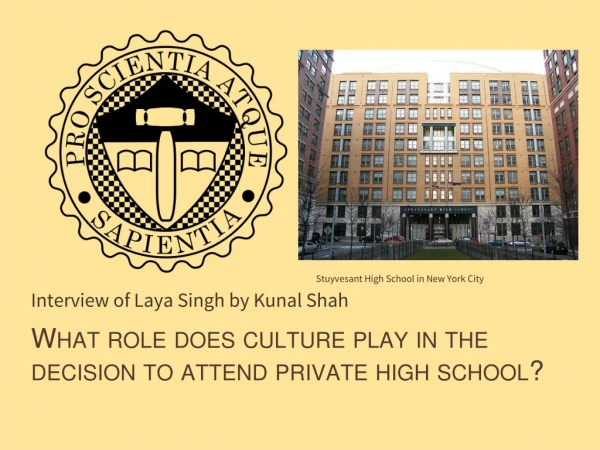 What role does culture play in the decision to attend private high school?