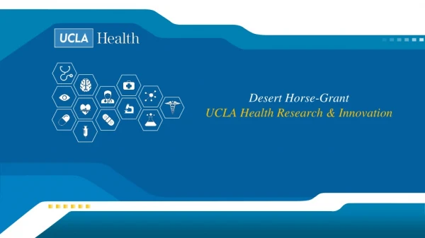 Desert Horse-Grant UCLA Health Research &amp; Inno vation