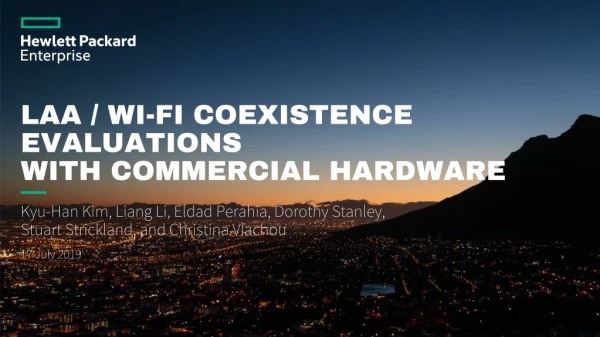 LAA / Wi-Fi Coexistence evaluations with commercial hardware