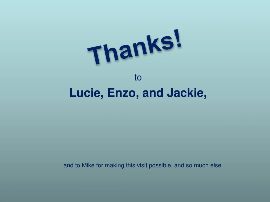 to lucie enzo and jackie