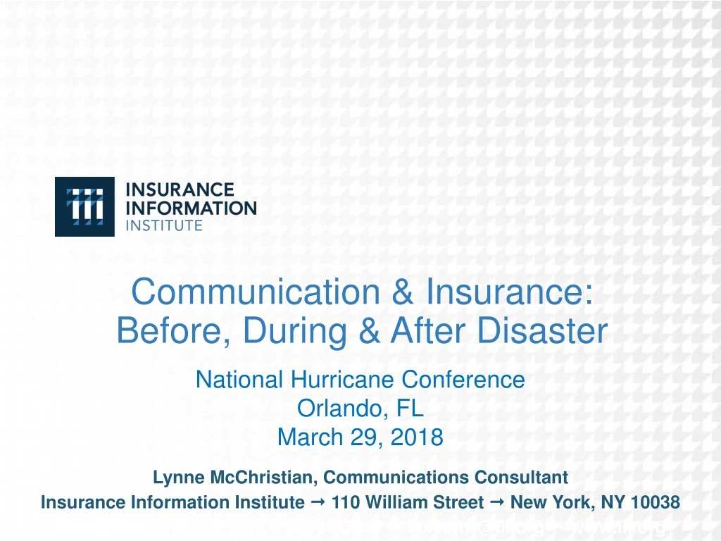 communication insurance before during after disaster