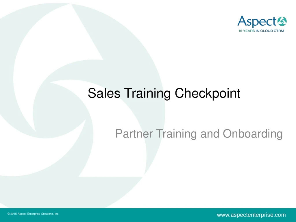 sales training checkpoint