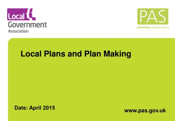Local Plans and Plan Making