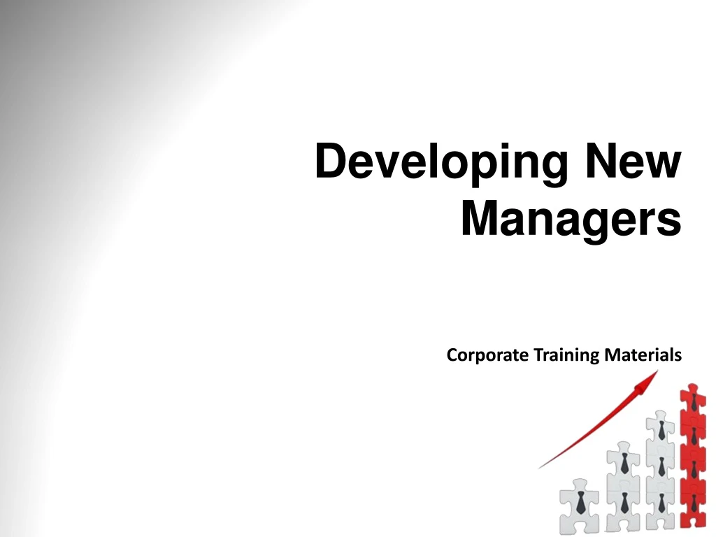 developing new managers corporate training