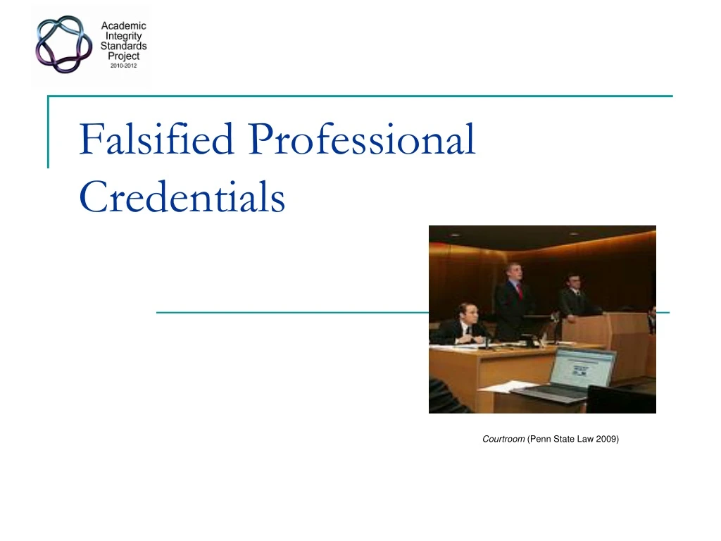 falsified professional credentials