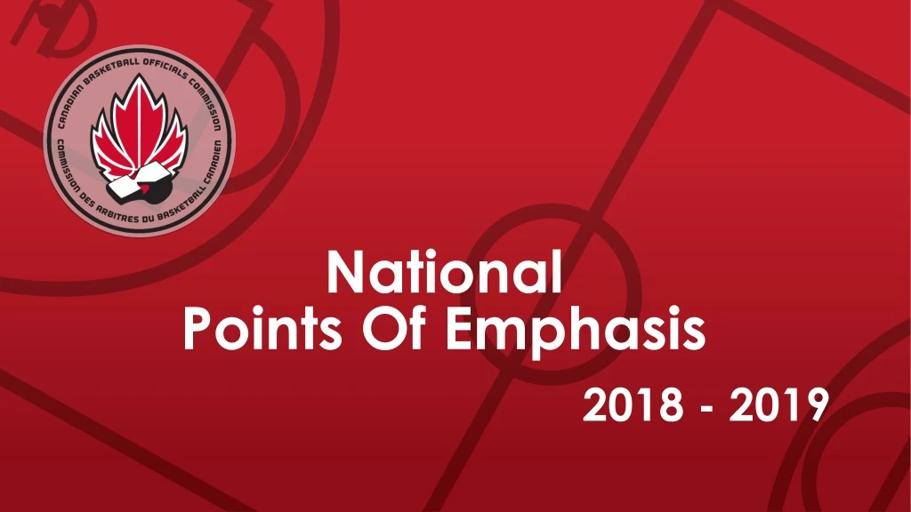 national points of emphasis