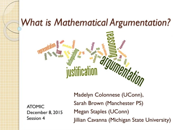 What is Mathematical Argumentation?