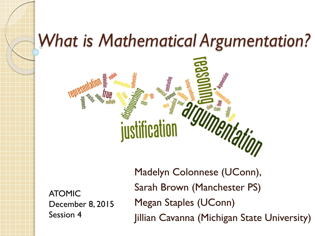 what is mathematical argumentation