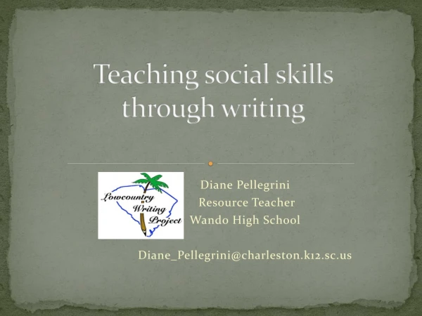 Teaching social skills through writing