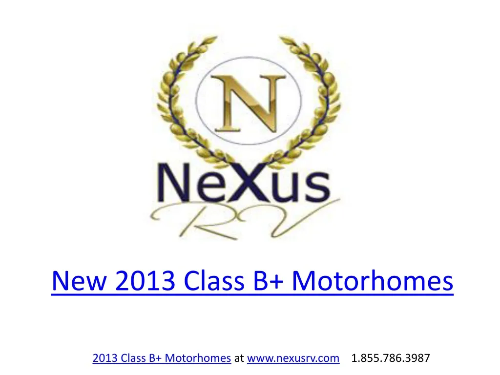 new 2013 class b motorhomes