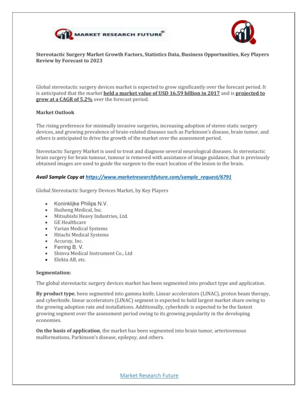 stereotactic surgery market growth factors
