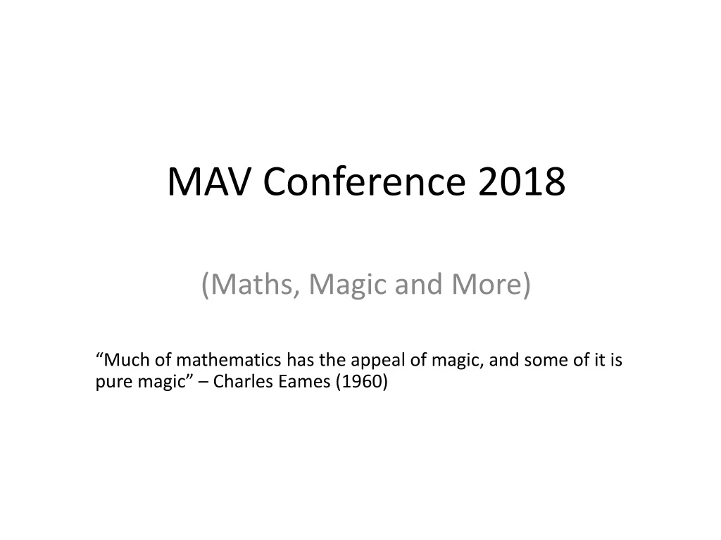 mav conference 2018