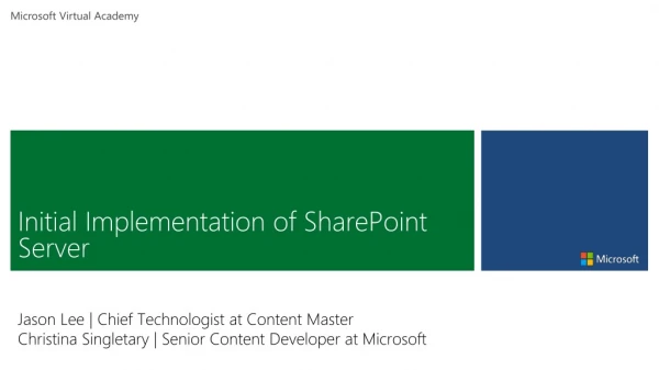 Initial Implementation of SharePoint Server