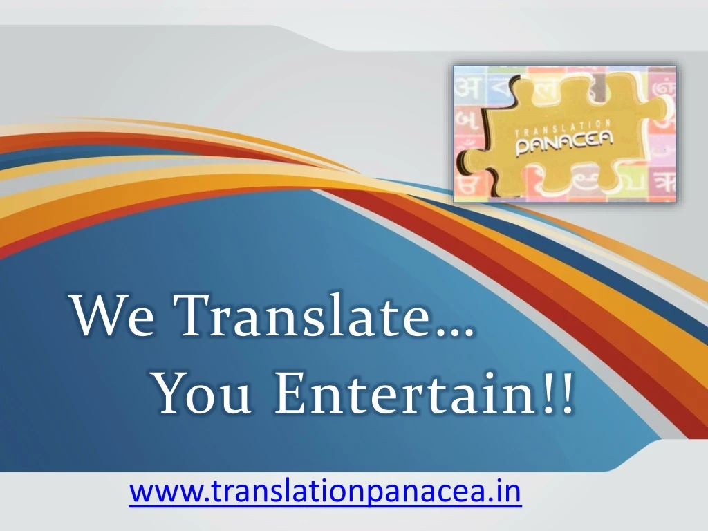 we translate