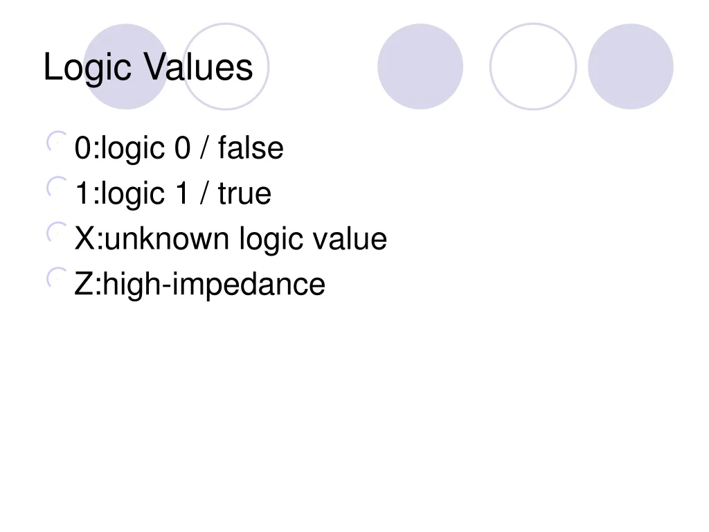 logic values