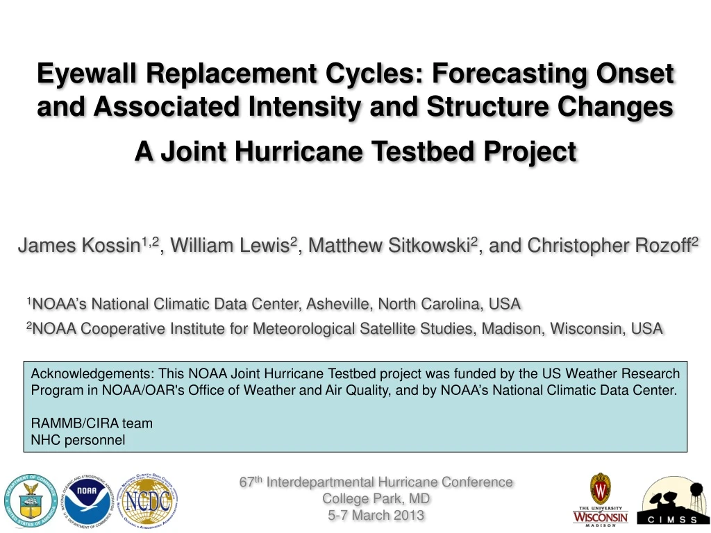 eyewall replacement cycles forecasting onset
