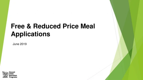 Free &amp; Reduced Price Meal Applications