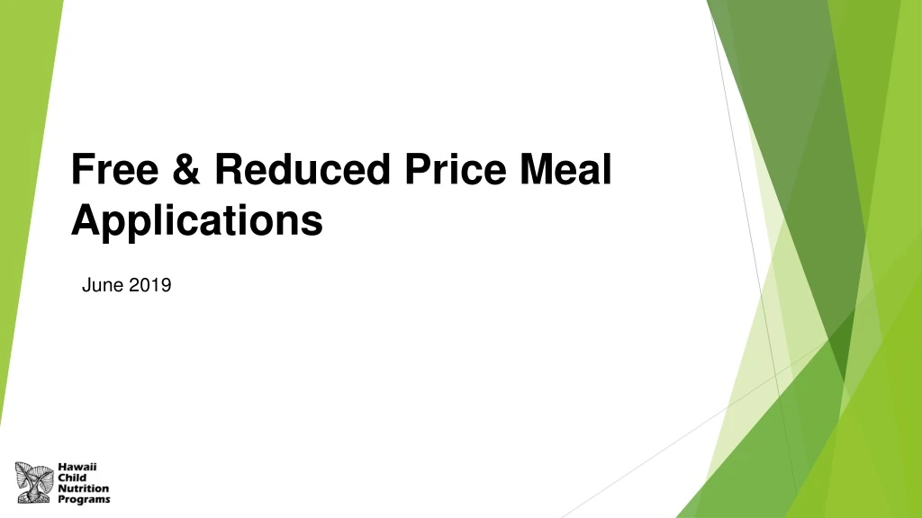 free reduced price meal applications